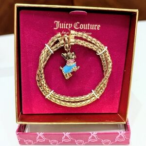 NEW Juicy Couture Dog Charm Double Wrap Bracelet